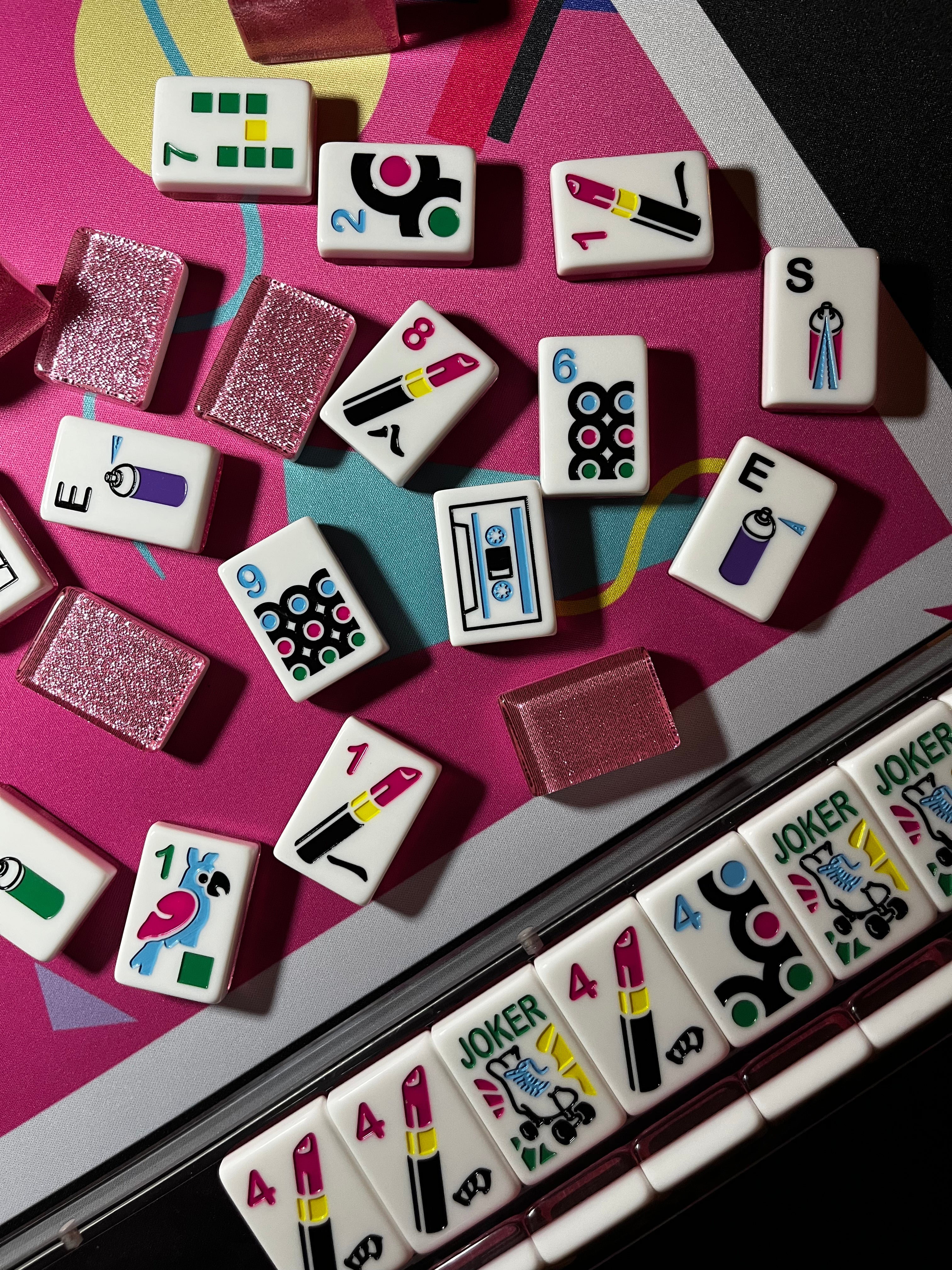 Luxe Mahjong Giftware I Love the 80s Luxe Mahjong Set