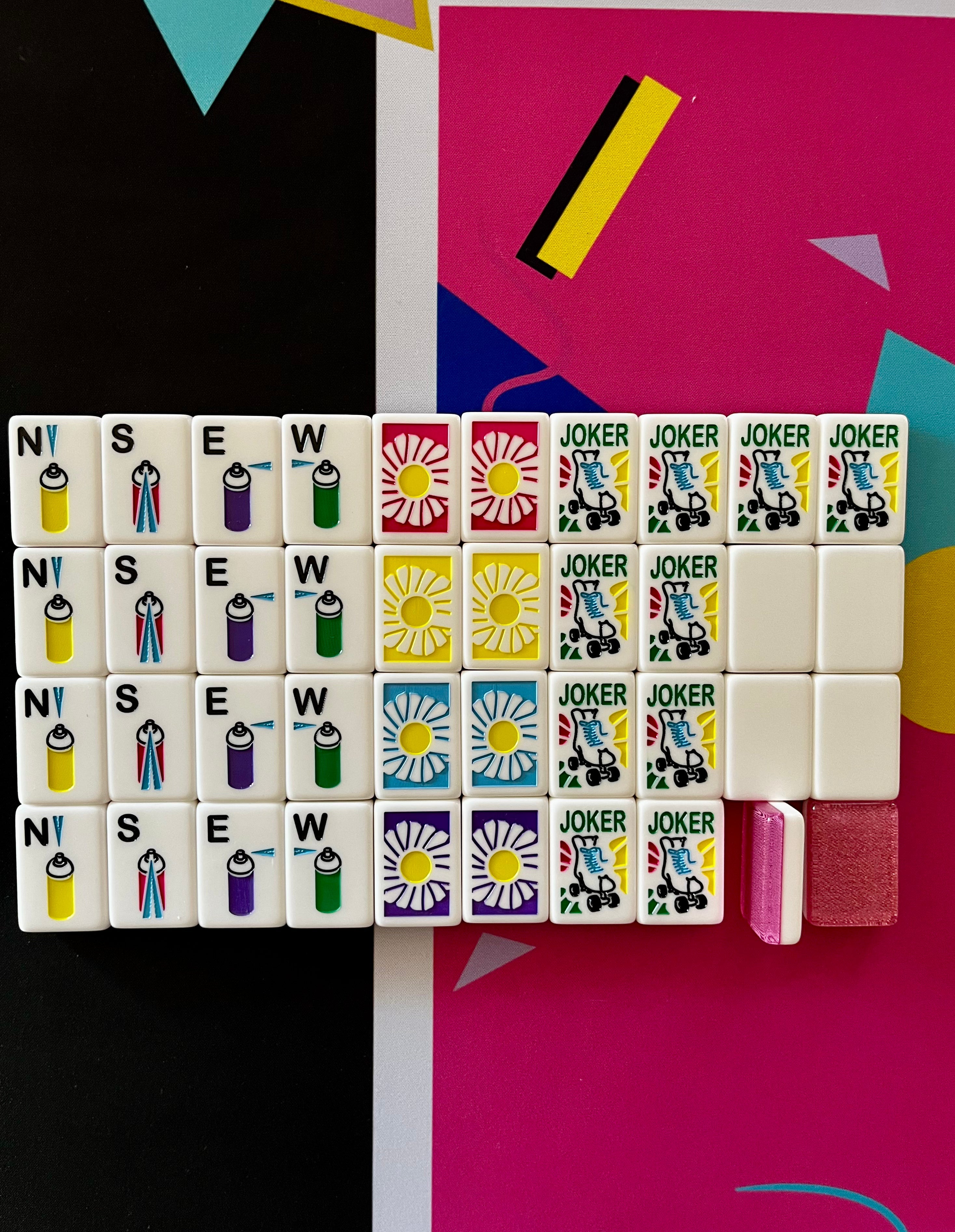 Luxe Mahjong Giftware I Love the 80s Luxe Mahjong Set