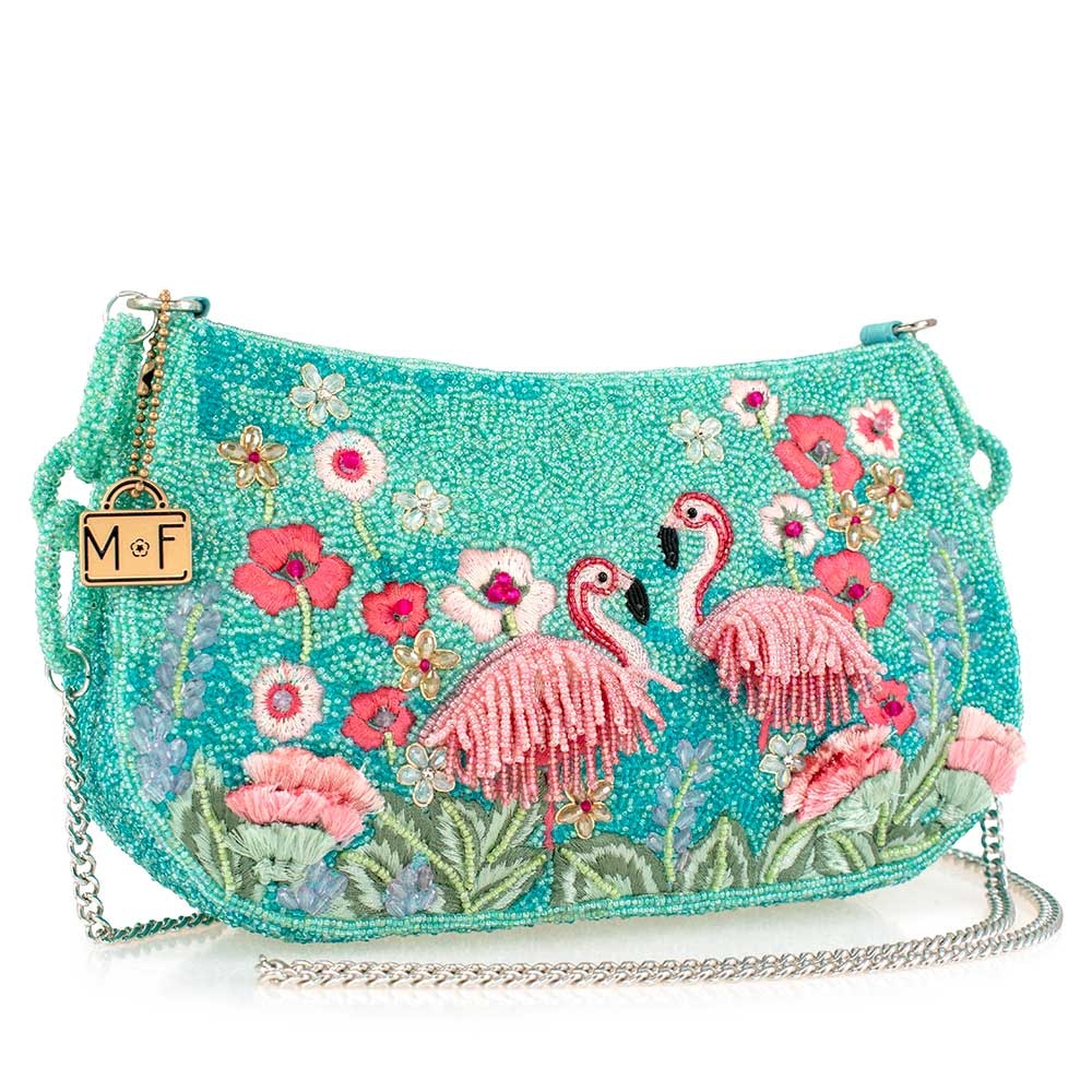 Mary Frances Handbags Mary Frances Flirty Flamingos Crossbody