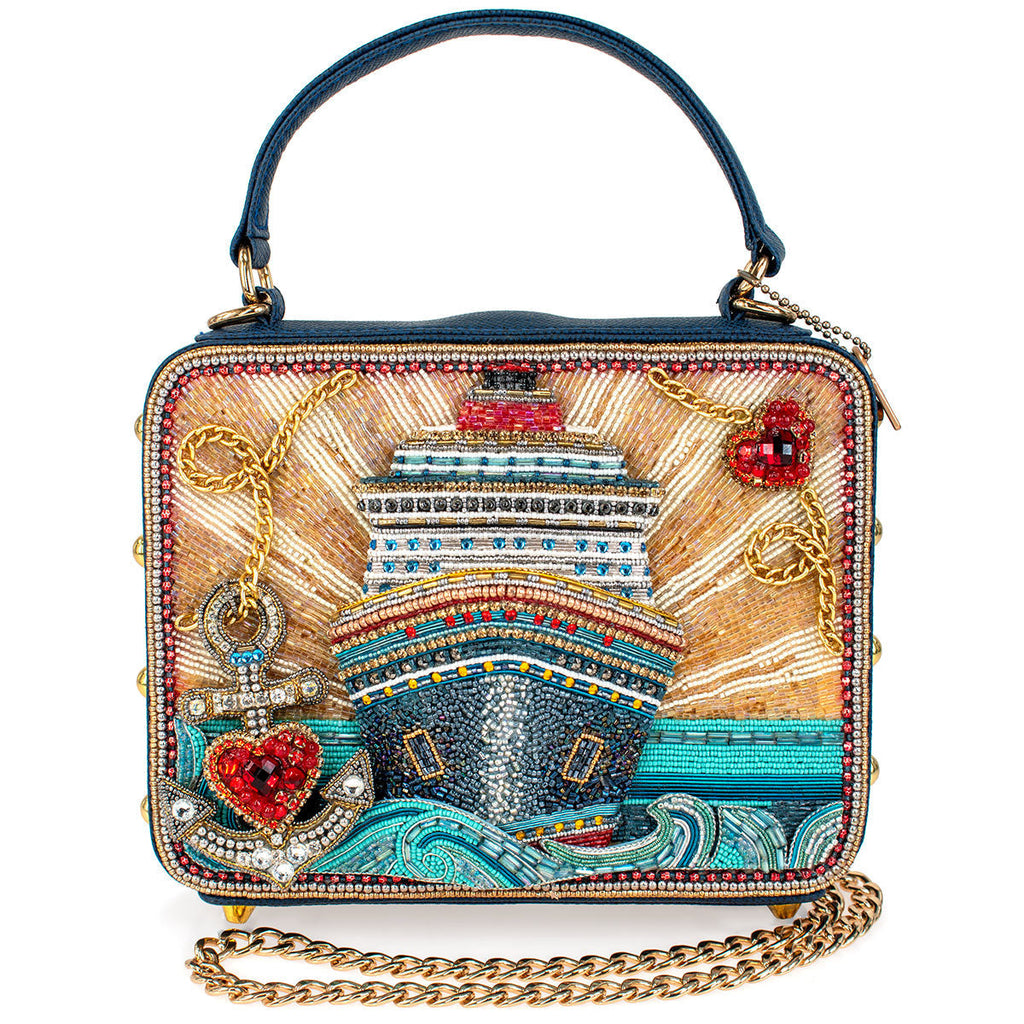 Mary Frances Full Steam Ahead Bag: Hand-Beaded Nautical Art