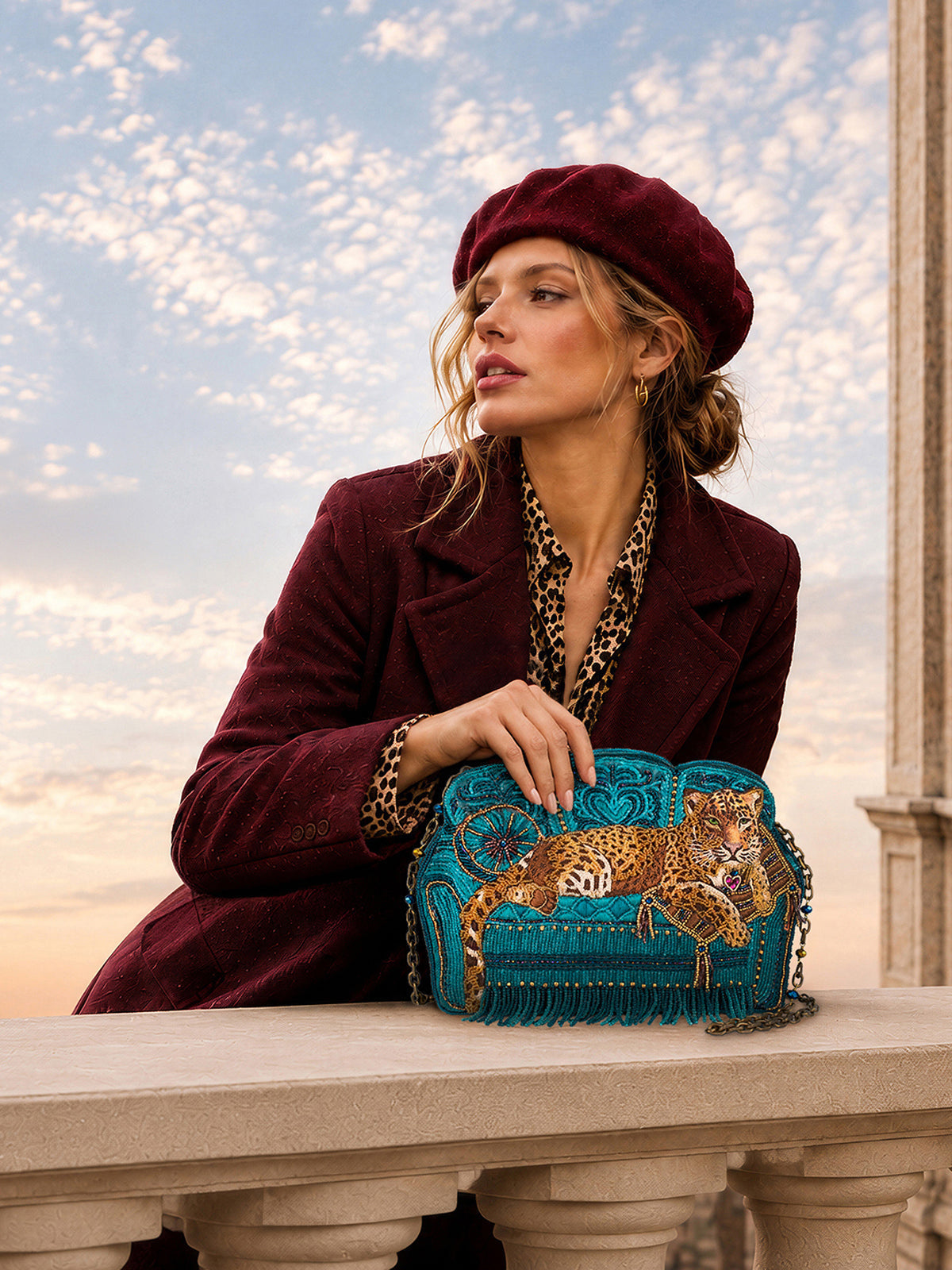 Mary Frances Handbags Mary Frances Lazy Leopard Crossbody Handbag