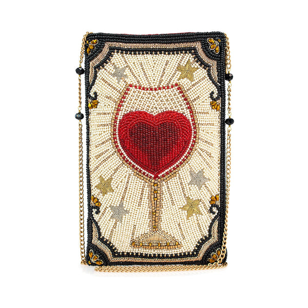 Mary Frances Handbags Mary Frances Live, Love & Wine Crossbody Phone Bag