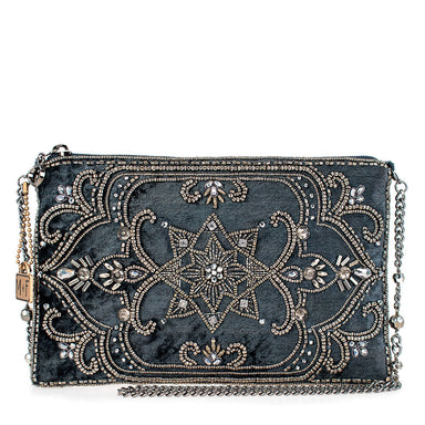 Mary Frances Handbags Mary Frances Night Light, Pewter Mini Crossbody Handbag