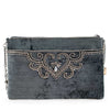 Mary Frances Handbags Mary Frances Night Light, Pewter Mini Crossbody Handbag
