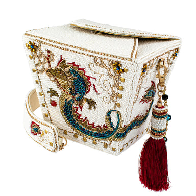 Mary Frances Handbags Mary Frances Noble Dragon Top Handle Take Out Container Shoulder Handbag, Multi
