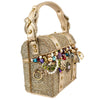 Mary Frances Handbags Mary Frances Secret Treasure Top Handle Treasure Chest Handbag, Gold