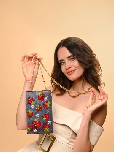 Mary Frances Handbags Mary Frances Strawberry Jam Crossbody Phone Bag