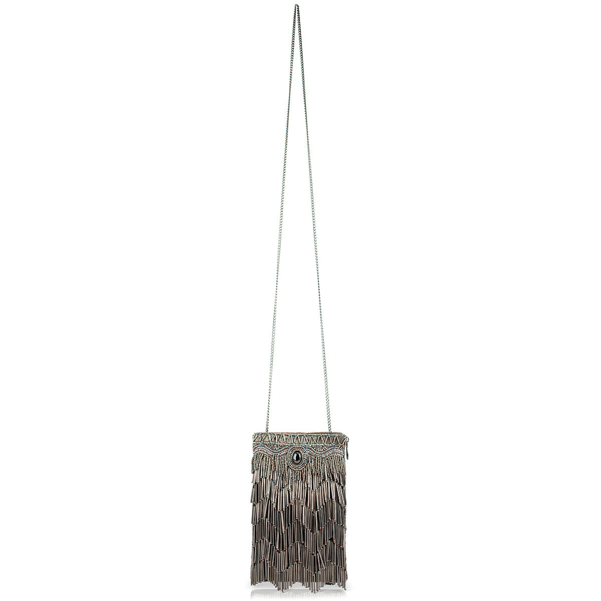 Mary Frances Handbags Mary Frances True Pewter Crossbody Phone Bag