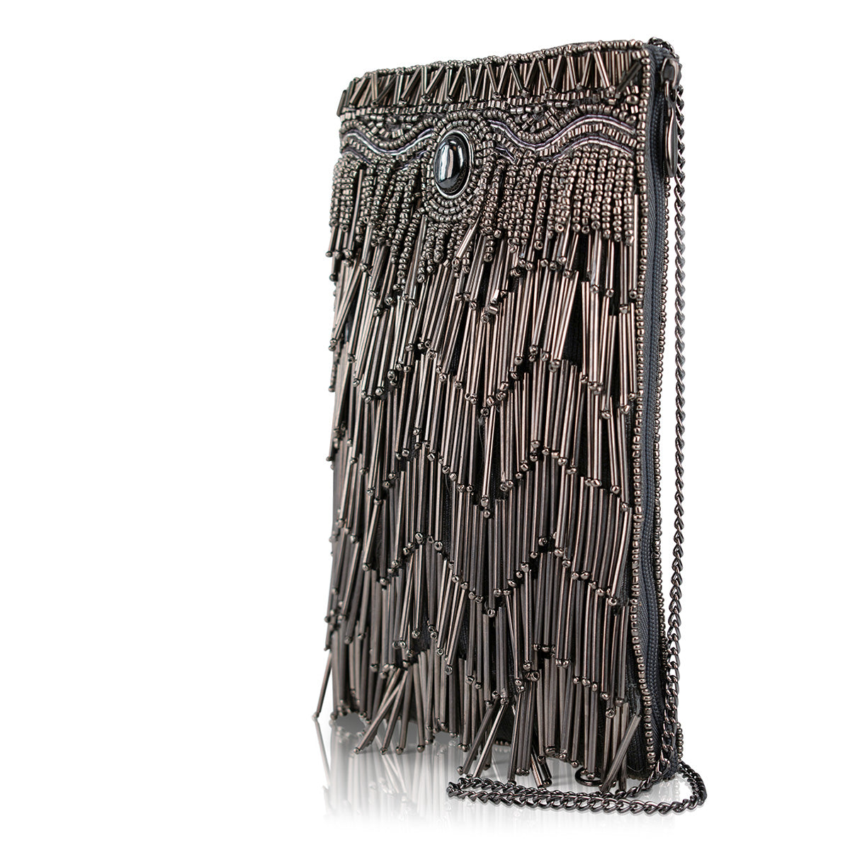 Mary Frances Handbags Mary Frances True Pewter Crossbody Phone Bag