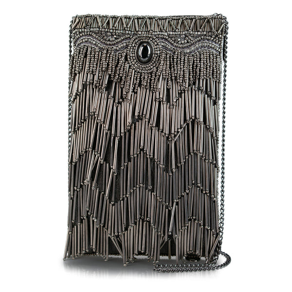 Mary Frances Handbags Mary Frances True Pewter Crossbody Phone Bag