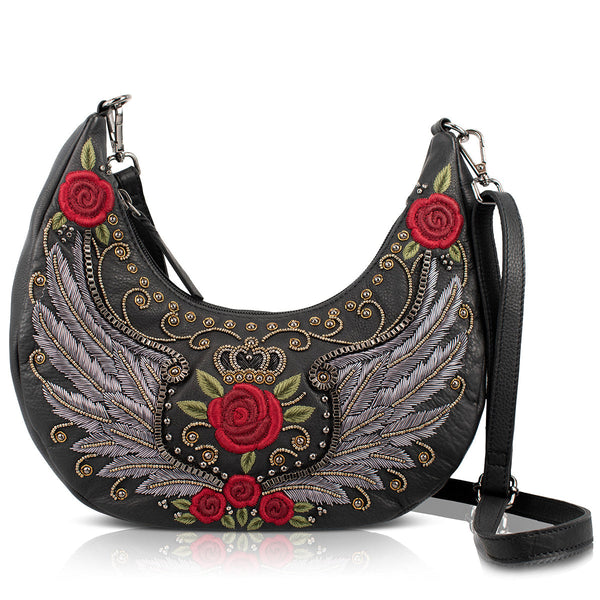 Mary Frances Handbags Mary Frances Wings and Roses Shoulder Handbag