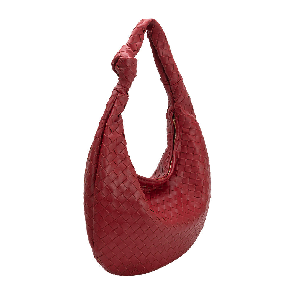 Melie Bianco Handbags Blossom Extra Large Red Recycled Vegan