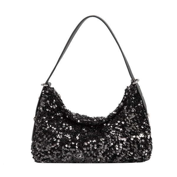 Melie Bianco Handbags Yara Black Small Sequin
