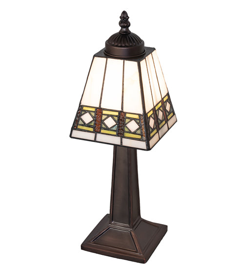 Meyda Lighting Lighting 10" High Diamond Band Mission Mini Lamp