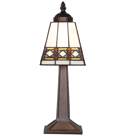 Meyda Lighting Lighting 10" High Diamond Band Mission Mini Lamp