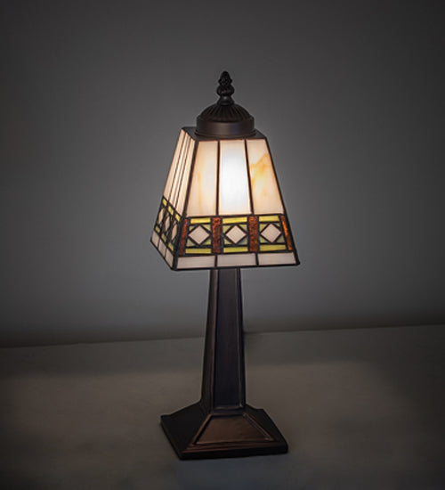 Meyda Lighting Lighting 10" High Diamond Band Mission Mini Lamp