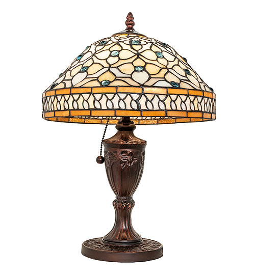 Meyda Lighting Lighting 10" High Jeweled Quatrefoil Accent Lamp