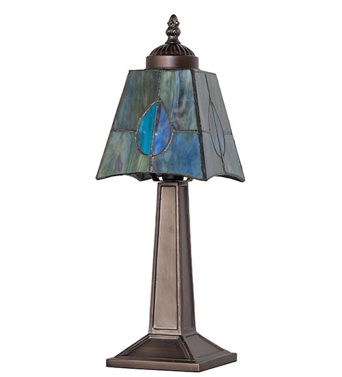 Meyda Lighting Lighting 10" High Mackintosh Leaf Mini Lamp