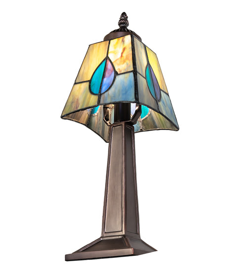 Meyda Lighting Lighting 10" High Mackintosh Leaf Mini Lamp