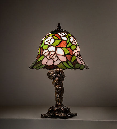Meyda Lighting Lighting 12" High Begonia Cherub Accent Lamp