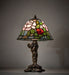 Meyda Lighting Lighting 12" High Tiffany Rosebush Cherub Accent Lamp