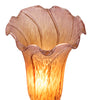 Meyda Lighting Lighting 13" High Amber/Purple Tiffany Pond Lily Twin Cherub Accent Lamp