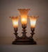 Meyda Lighting Lighting 13" High Amber Tiffany Pond Lily 3 LT Mantelabra Accent Lamp