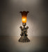 Meyda Lighting Lighting 13" High Amber Tiffany Pond Lily Twin Cherub Accent Lamp