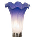 Meyda Lighting Lighting 13" High Blue/White Tiffany Pond Lily Twin Cherub Accent Lamp