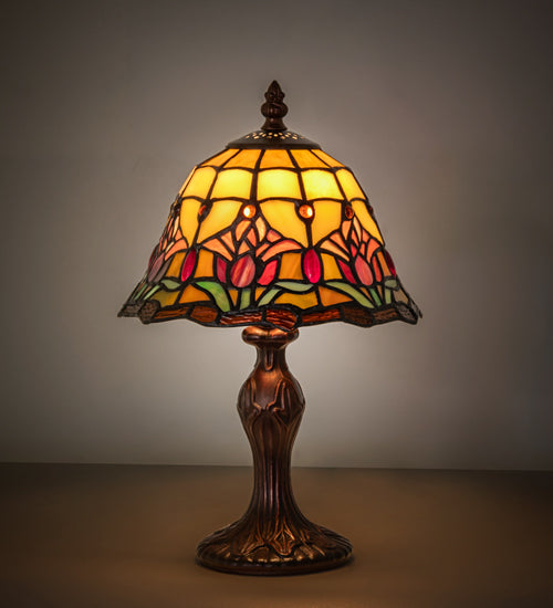 Meyda Lighting Lighting 13" High Colonial Tulip Mini Lamp