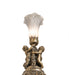 Meyda Lighting Lighting 13" High Gray Tiffany Pond Lily Twin Cherub Accent Lamp