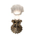 Meyda Lighting Lighting 13" High Gray Tiffany Pond Lily Twin Cherub Accent Lamp