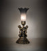 Meyda Lighting Lighting 13" High Gray Tiffany Pond Lily Twin Cherub Accent Lamp