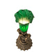 Meyda Lighting Lighting 13" High Green Tiffany Pond Lily Twin Cherub Accent Lamp
