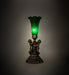 Meyda Lighting Lighting 13" High Green Tiffany Pond Lily Twin Cherub Accent Lamp