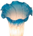Meyda Lighting Lighting 13" High Pink/Blue Tiffany Pond Lily Twin Cherub Accent Lamp