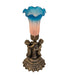 Meyda Lighting Lighting 13" High Pink/Blue Tiffany Pond Lily Twin Cherub Accent Lamp