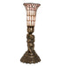 Meyda Lighting Lighting 13" High Stained Glass Pond Lily Twin Cherub Accent Lamp