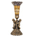 Meyda Lighting Lighting 13" High Stained Glass Pond Lily Twin Cherub Accent Lamp