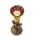 Meyda Lighting Lighting 13" High Stained Glass Pond Lily Twin Cherub Accent Lamp