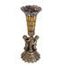 Meyda Lighting Lighting 13" High Stained Glass Pond Lily Twin Cherub Accent Lamp