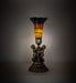 Meyda Lighting Lighting 13" High Stained Glass Pond Lily Twin Cherub Accent Lamp