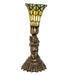 Meyda Lighting Lighting 13" High Stained Glass Pond Lily Twin Cherub Accent Lamp