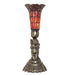 Meyda Lighting Lighting 13" High Stained Glass Pond Lily Twin Cherub Accent Lamp
