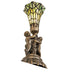 Meyda Lighting Lighting 13" High Stained Glass Pond Lily Twin Cherub Accent Lamp