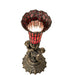 Meyda Lighting Lighting 13" High Stained Glass Pond Lily Twin Cherub Accent Lamp