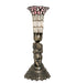Meyda Lighting Lighting 13" High Stained Glass Pond Lily Twin Cherub Accent Lamp