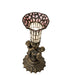 Meyda Lighting Lighting 13" High Stained Glass Pond Lily Twin Cherub Accent Lamp