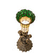 Meyda Lighting Lighting 13" High Stained Glass Pond Lily Twin Cherub Accent Lamp