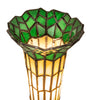 Meyda Lighting Lighting 13" High Stained Glass Pond Lily Twin Cherub Accent Lamp
